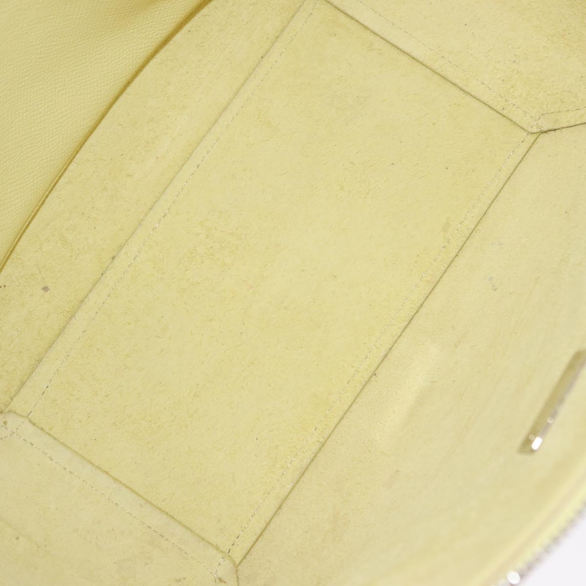 CELINE Belt Bag Hand Bag Leather 2way Yellow Silver Auth 210995V