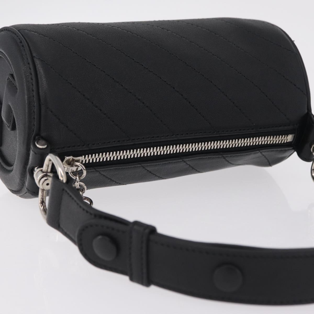 GUCCI Blondy Shoulder Bag Leather Black Silver 700170 Auth 210996V