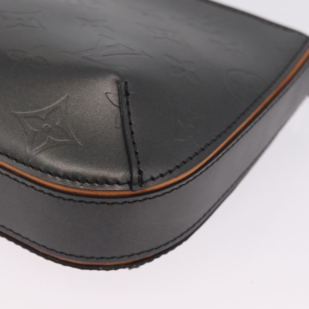 LOUIS VUITTON Monogram Mat Fowler Hand Bag Black M55142 LV Auth 211000V