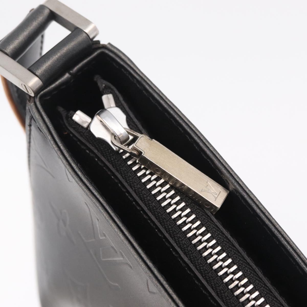 LOUIS VUITTON Monogram Mat Fowler Hand Bag Black M55142 LV Auth 211000V