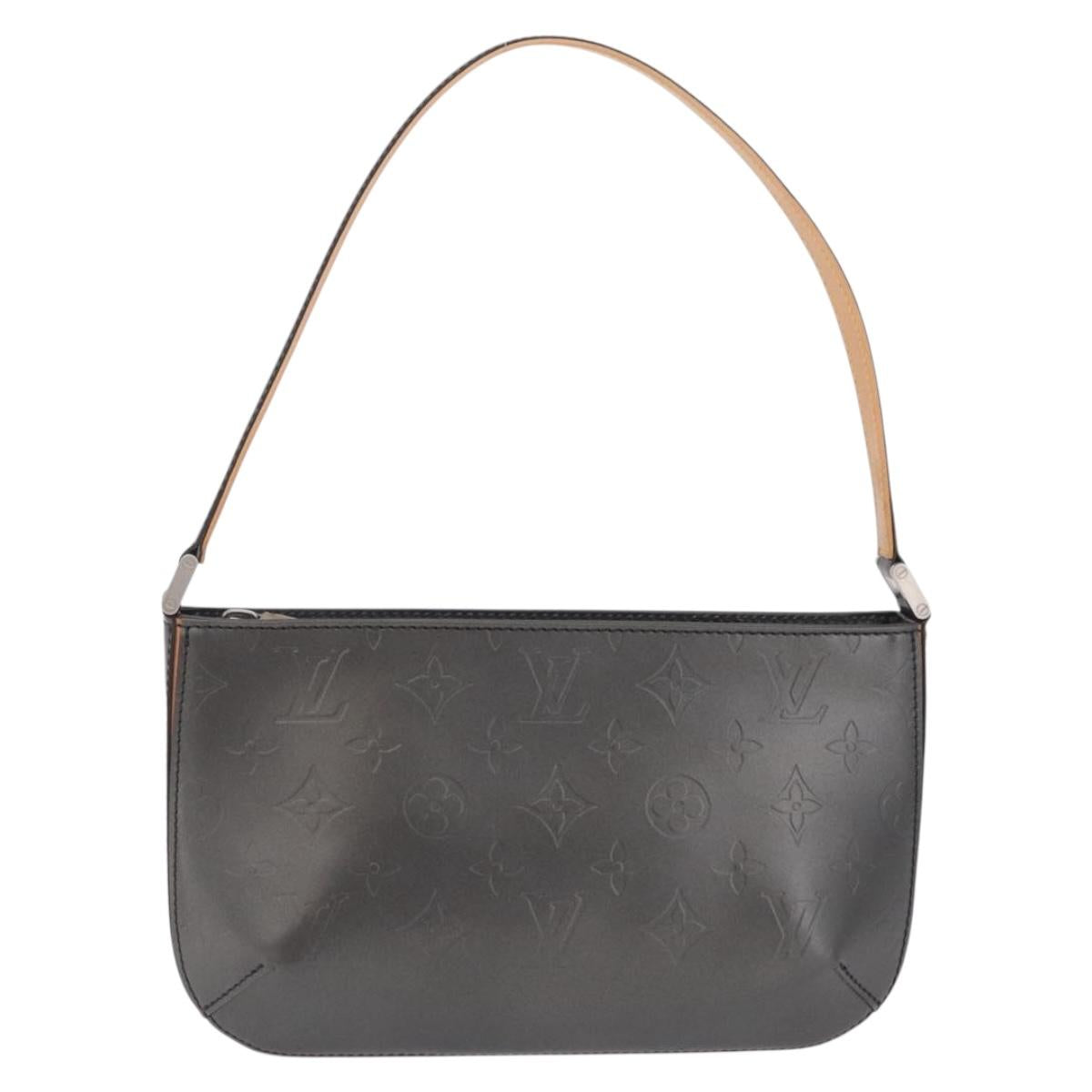 LOUIS VUITTON Monogram Mat Fowler Hand Bag Black M55142 LV Auth 211000V