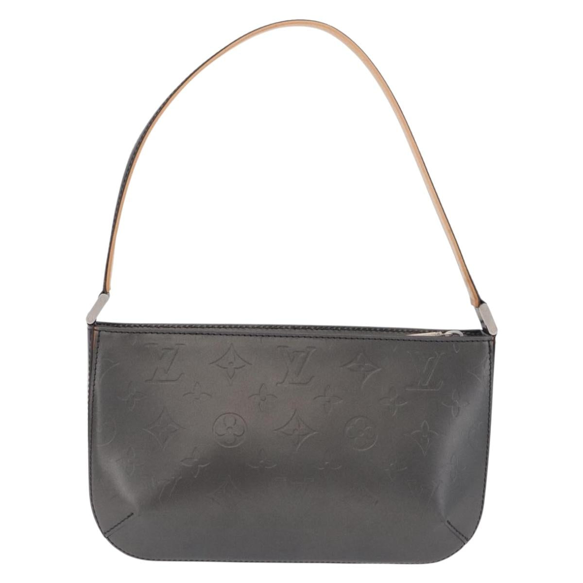 LOUIS VUITTON Monogram Mat Fowler Hand Bag Black M55142 LV Auth 211000V