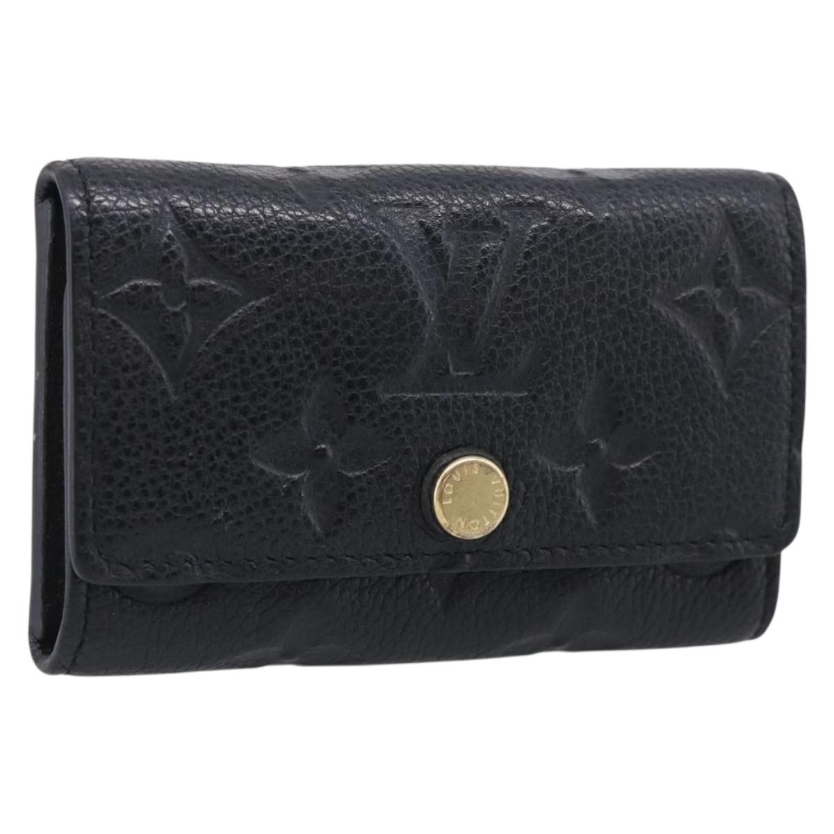 LOUIS VUITTON Monogram Empreinte Multicles6 Key Case Black M64421 Auth 211006V