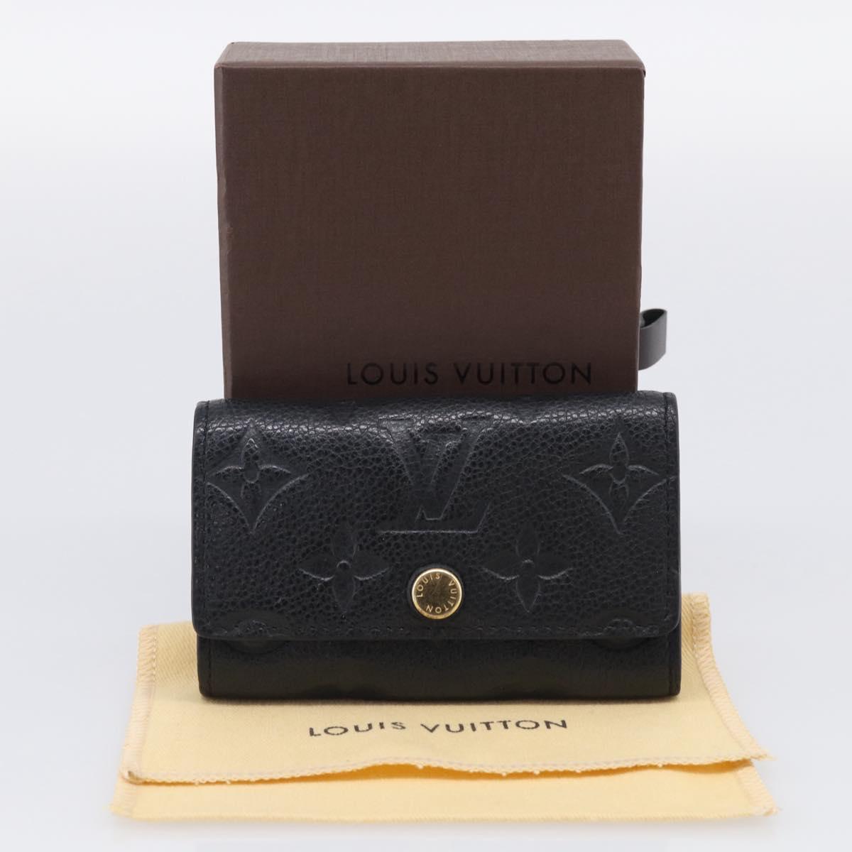 LOUIS VUITTON Monogram Empreinte Multicles6 Key Case Black M64421 Auth 211006V