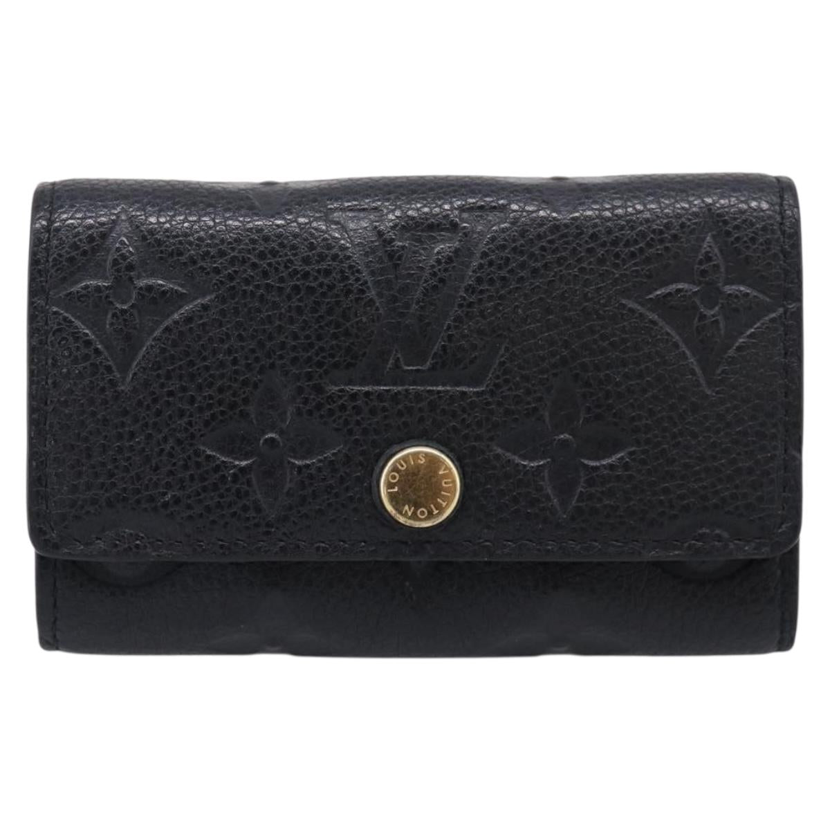 LOUIS VUITTON Monogram Empreinte Multicles6 Key Case Black M64421 Auth 211006V