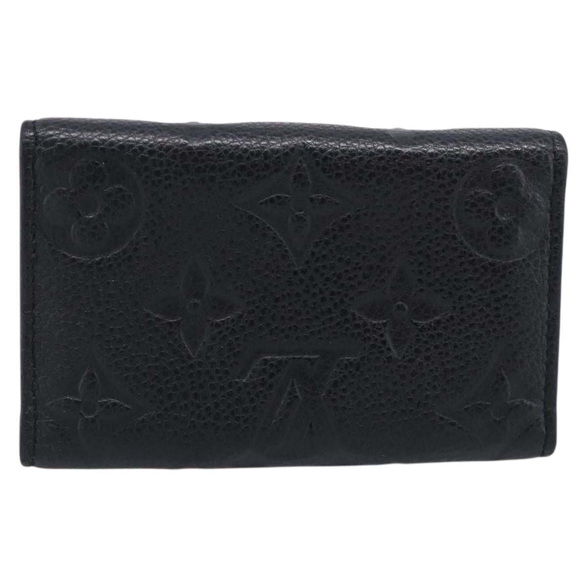 LOUIS VUITTON Monogram Empreinte Multicles6 Key Case Black M64421 Auth 211006V