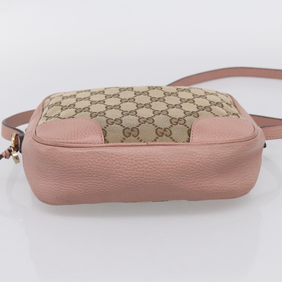 GUCCI GG Canvas Shoulder Bag Beige Gold 449413 Auth 211020V