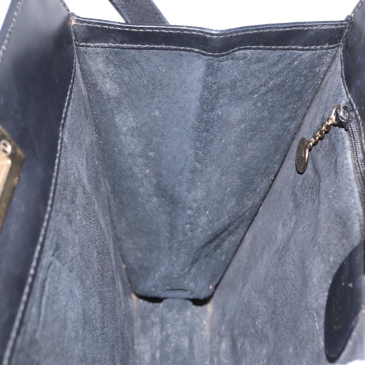 GUCCI Shoulder Bag Suede Black Gold Tone 001 1364 1863 Auth 211030