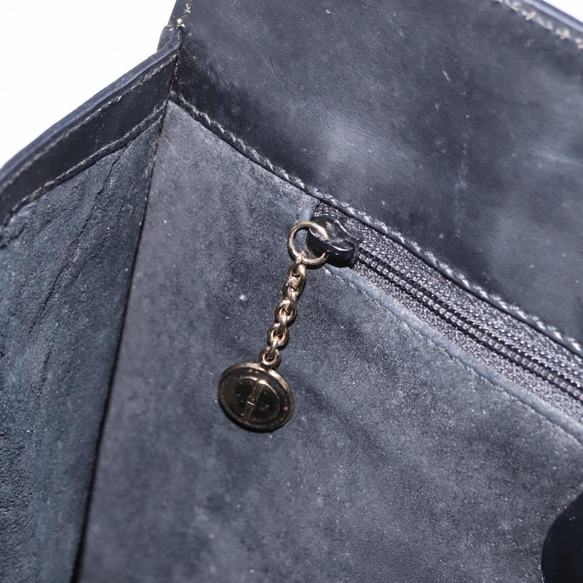 GUCCI Shoulder Bag Suede Black Gold Tone 001 1364 1863 Auth 211030