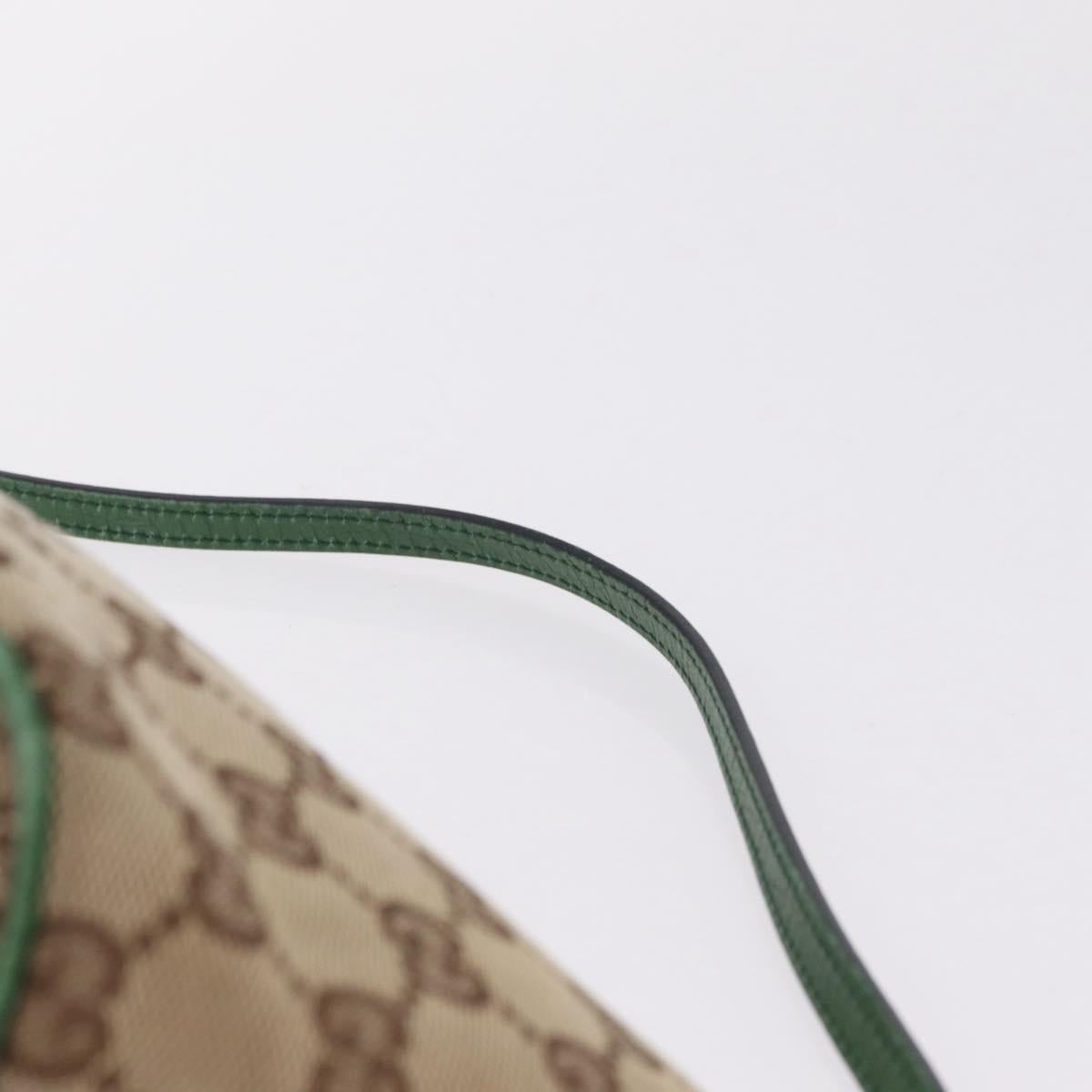 GUCCI GG Canvas Accessory Pouch Beige Silver 07198 Auth 211042V