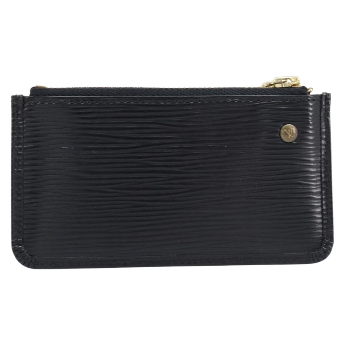 LOUIS VUITTON Epi Pochette Cles Coin Purse Black M63802 LV Auth 211047A
