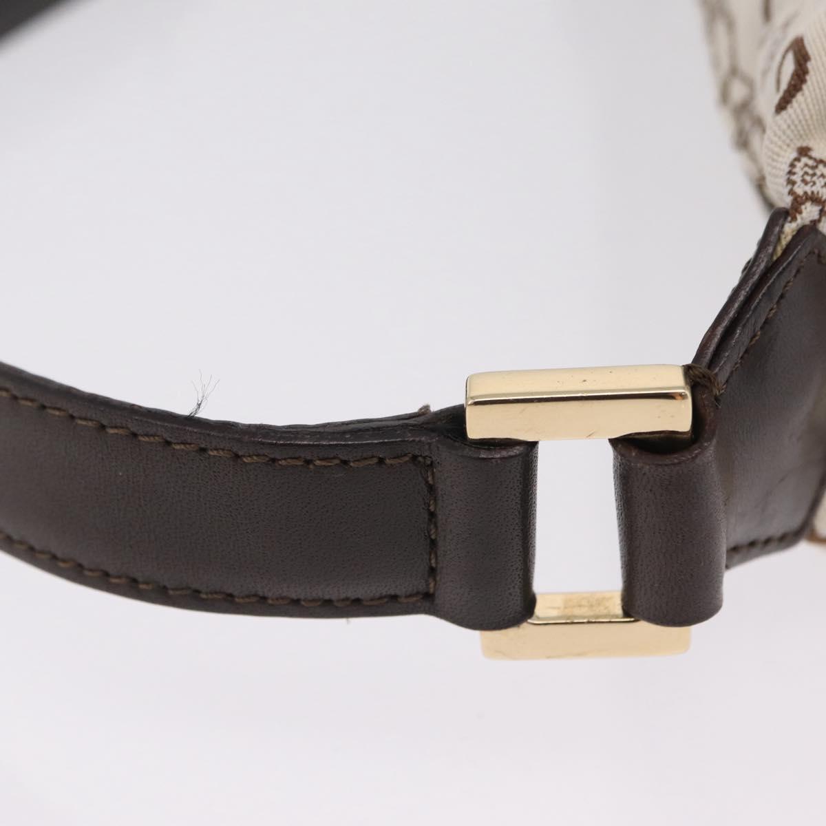 CELINE C Macadam Shoulder Bag Canvas Brown Gold Tone Auth 211054V