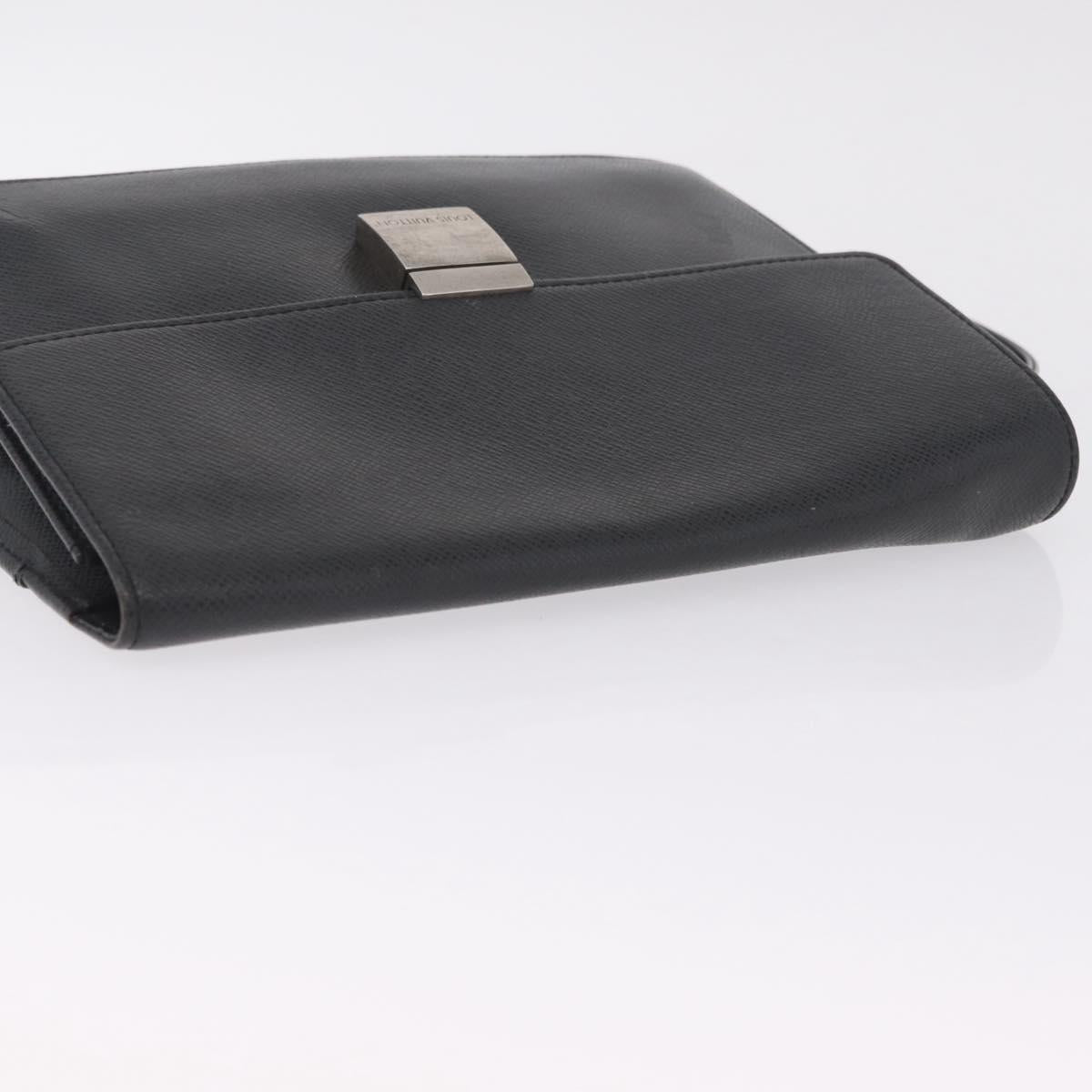 LOUIS VUITTON Taiga Selenga Clutch Bag Ardoise M30782 LV Auth 211057A