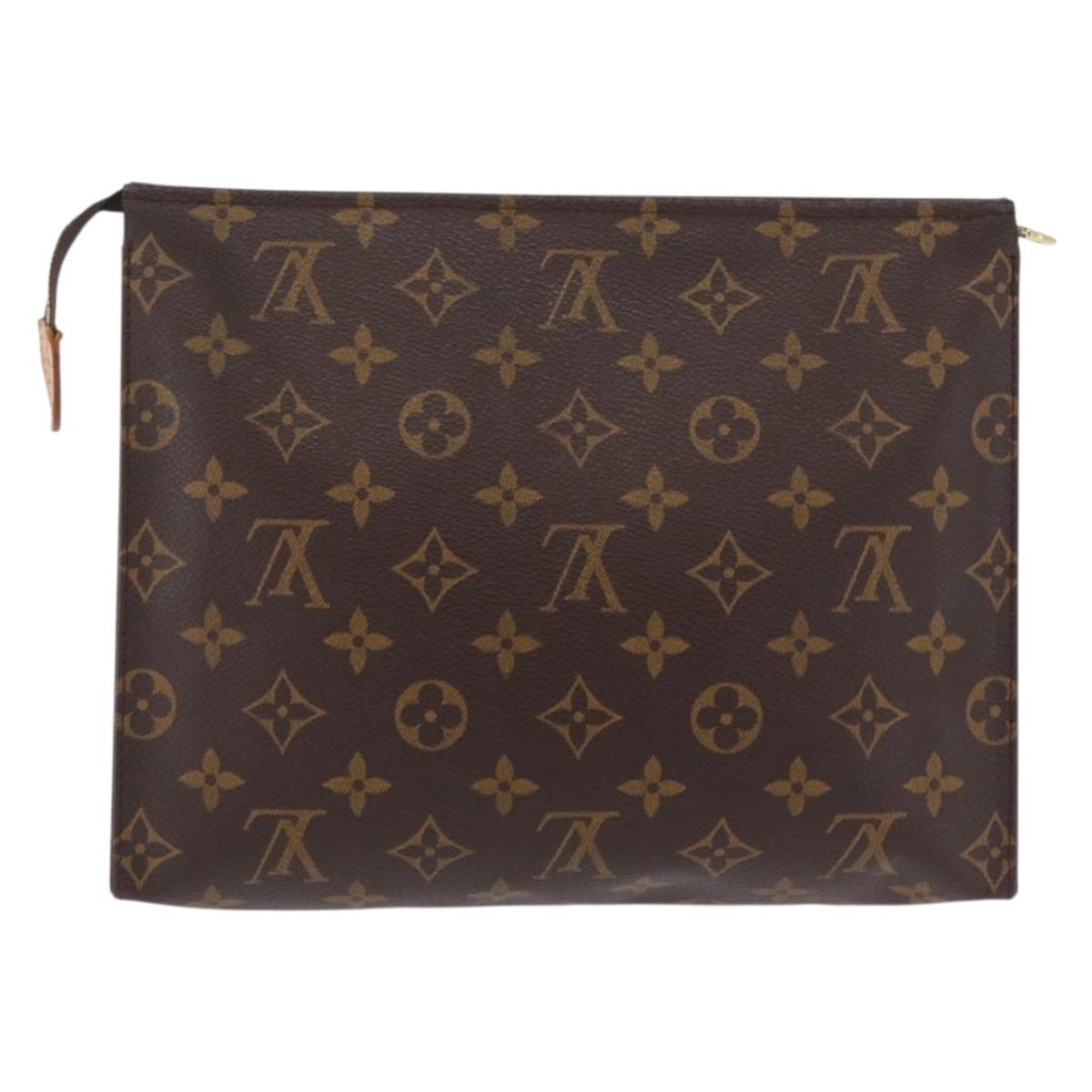 LOUIS VUITTON Monogram Poche Toilette 26 Pouch M47542 LV Auth 211065