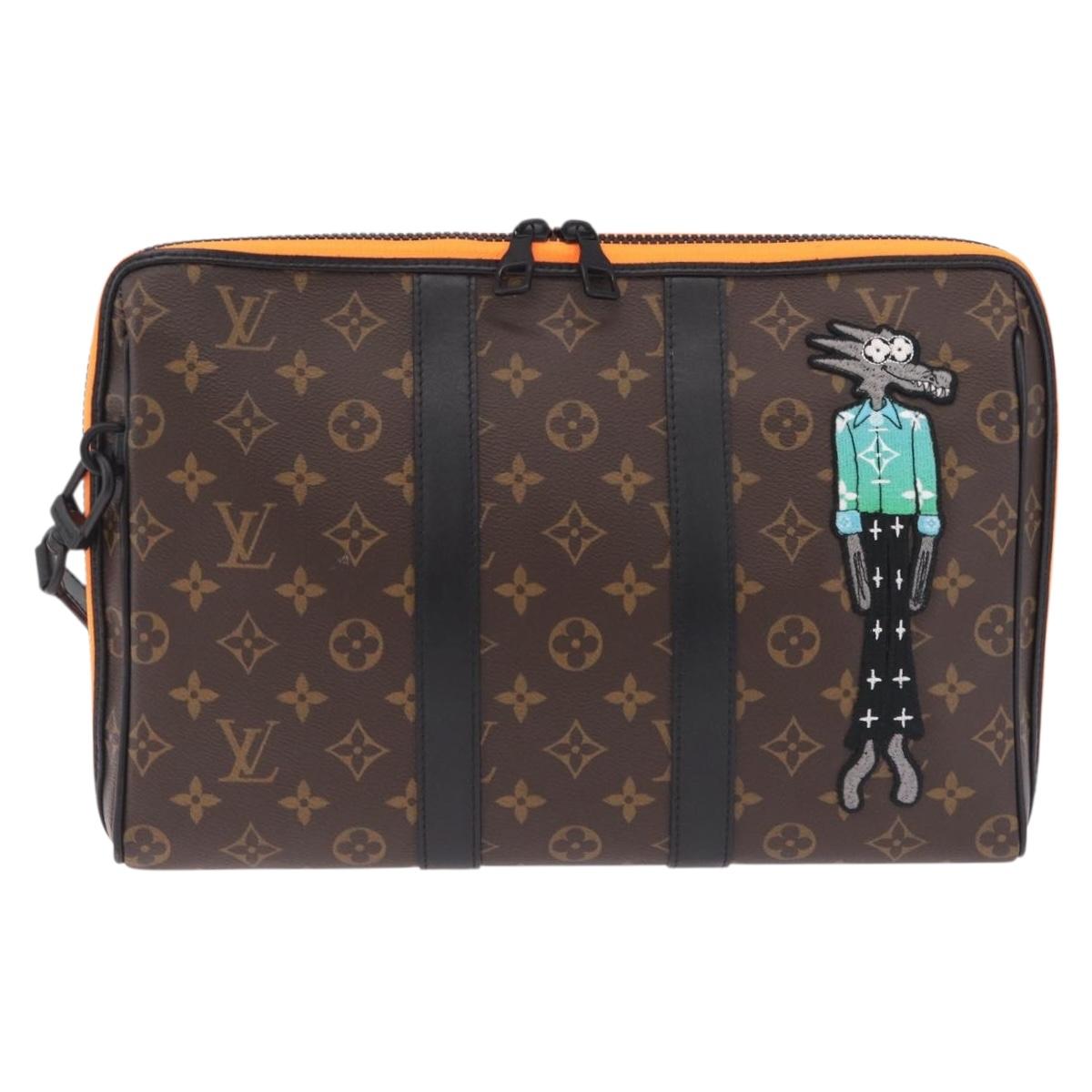LOUIS VUITTON Monogram LV Friends Keepall Pouch Hand Bag M80130 LV Auth 211125M