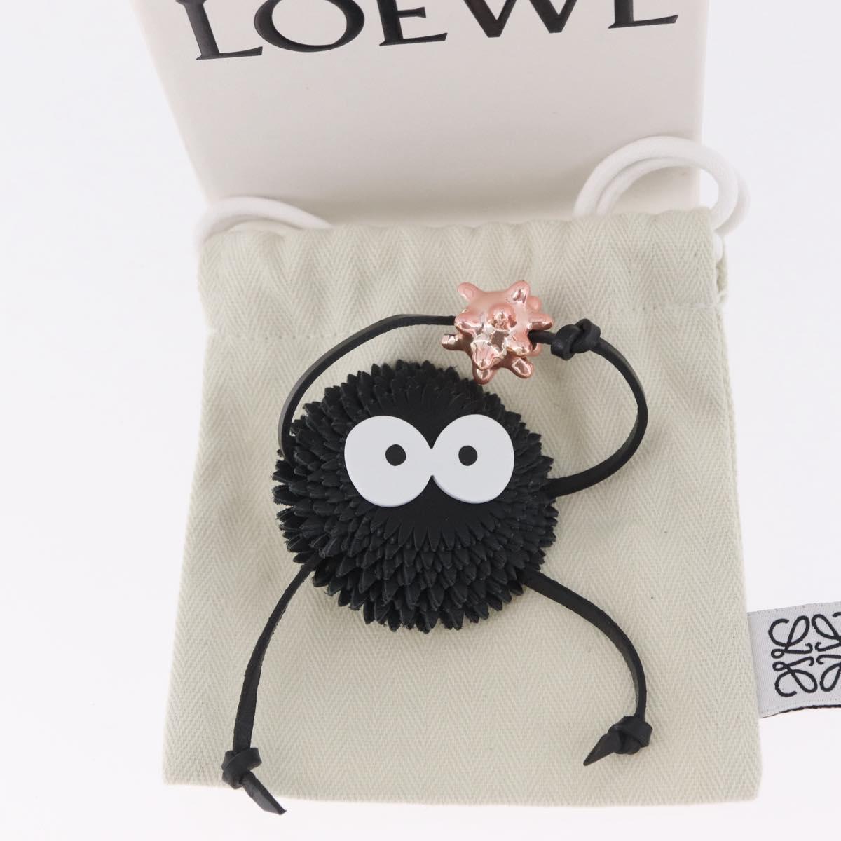 LOEWE Suswatari LOEWE × Studio Ghibli Bag Charm Leather Gray Auth 211128SM