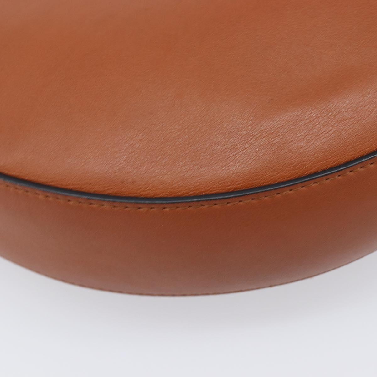 LOEWE Joyce Small Chain Shoulder Bag Leather Brown Gold Auth 211154V