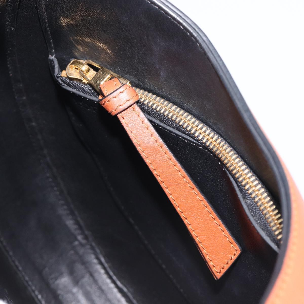LOEWE Joyce Small Chain Shoulder Bag Leather Brown Gold Auth 211154V