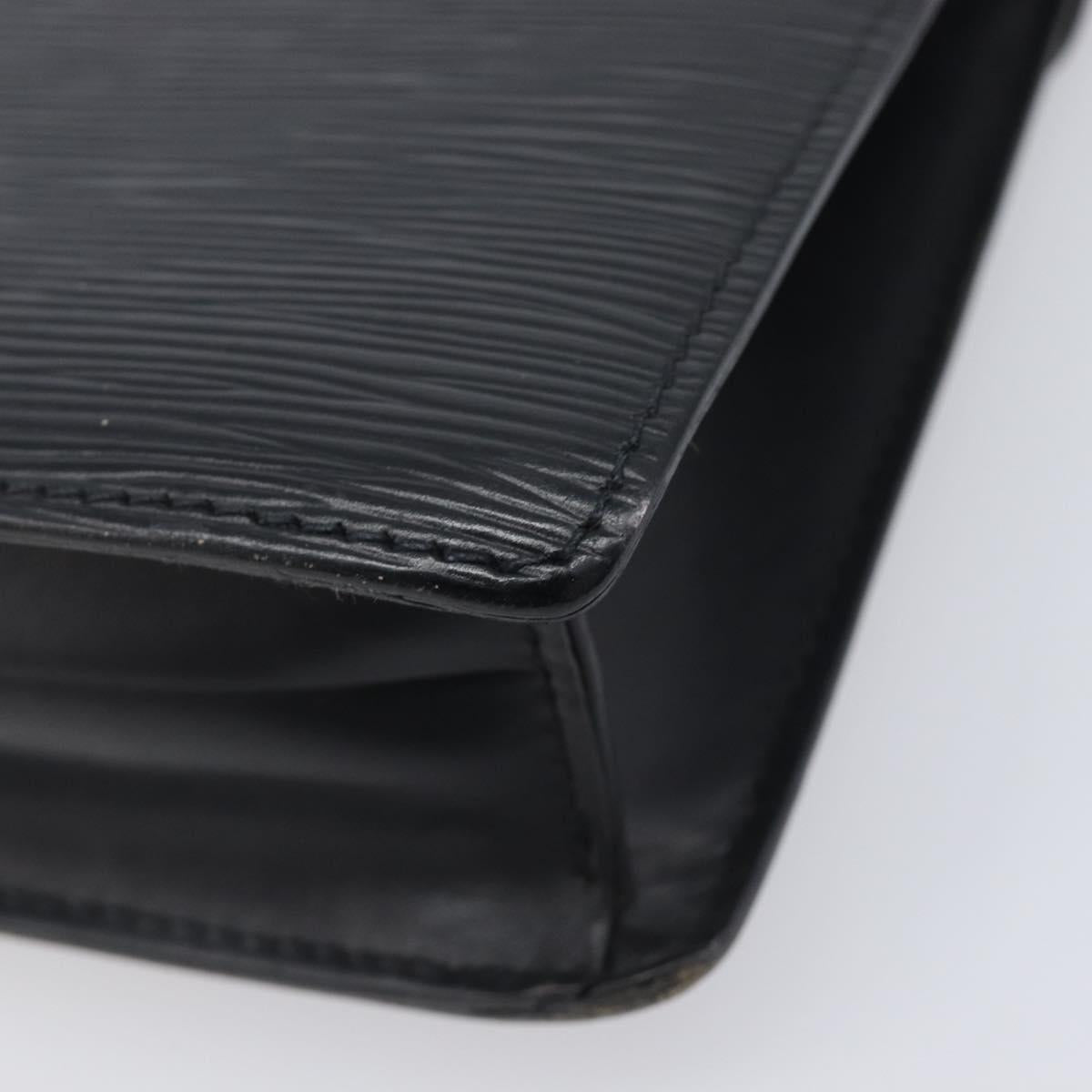 LOUIS VUITTON Epi Sellier Dragonne Clutch Bag Black M52612 LV Auth 211183A