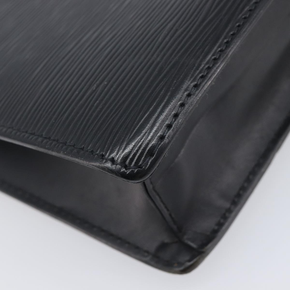 LOUIS VUITTON Epi Sellier Dragonne Clutch Bag Black M52612 LV Auth 211183A