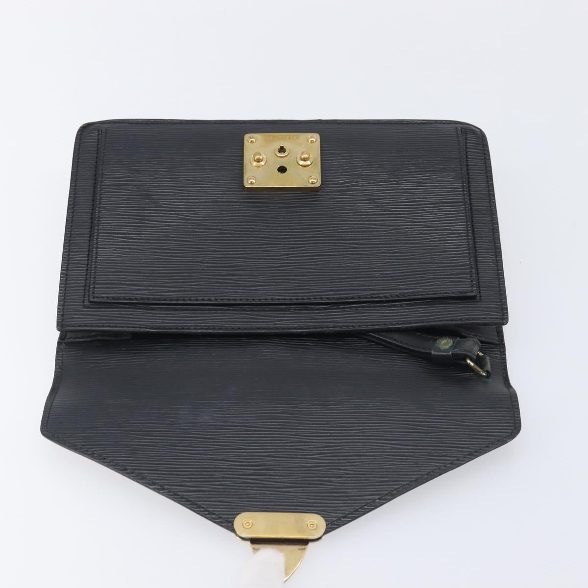 LOUIS VUITTON Epi Sellier Dragonne Clutch Bag Black M52612 LV Auth 211183A