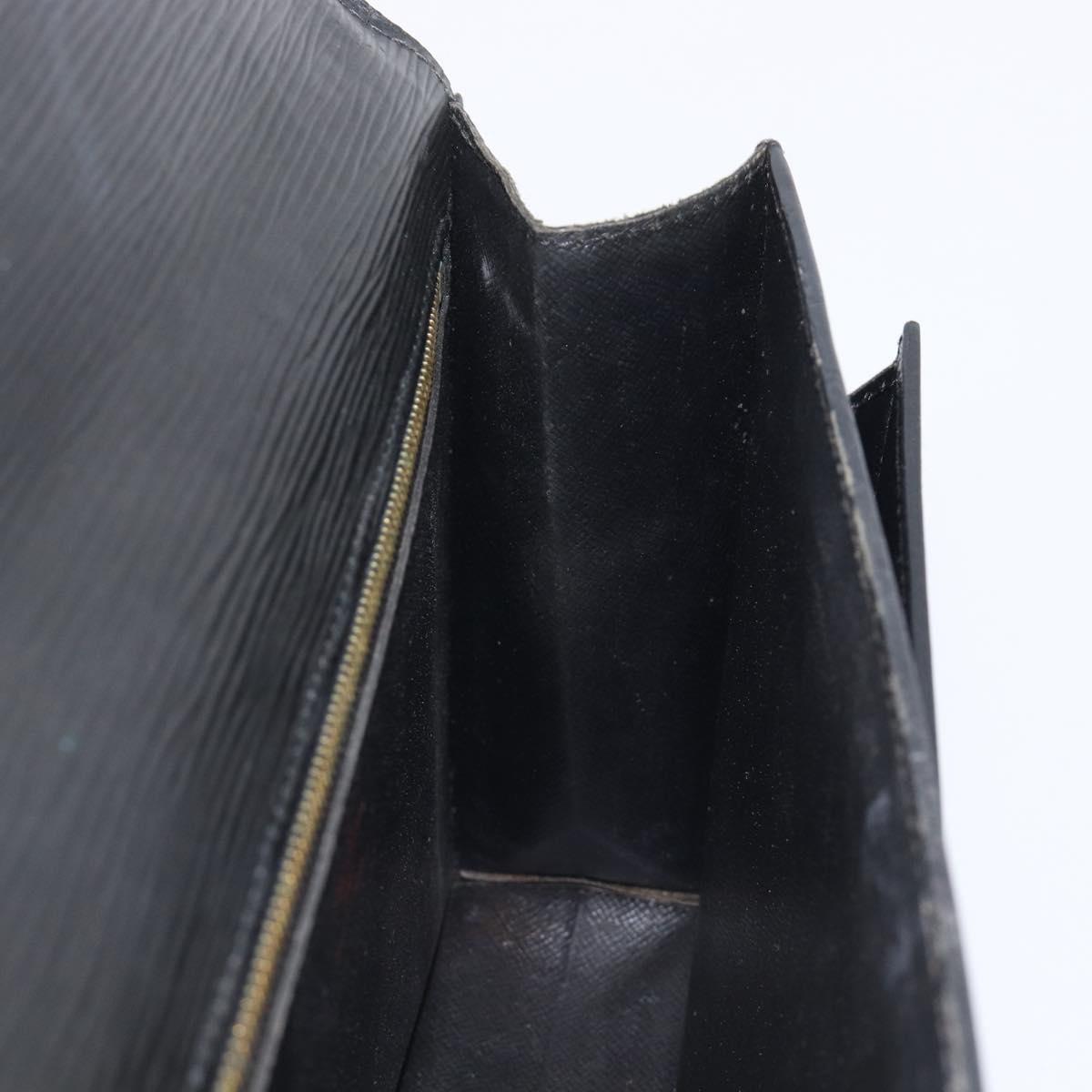 LOUIS VUITTON Epi Sellier Dragonne Clutch Bag Black M52612 LV Auth 211183A
