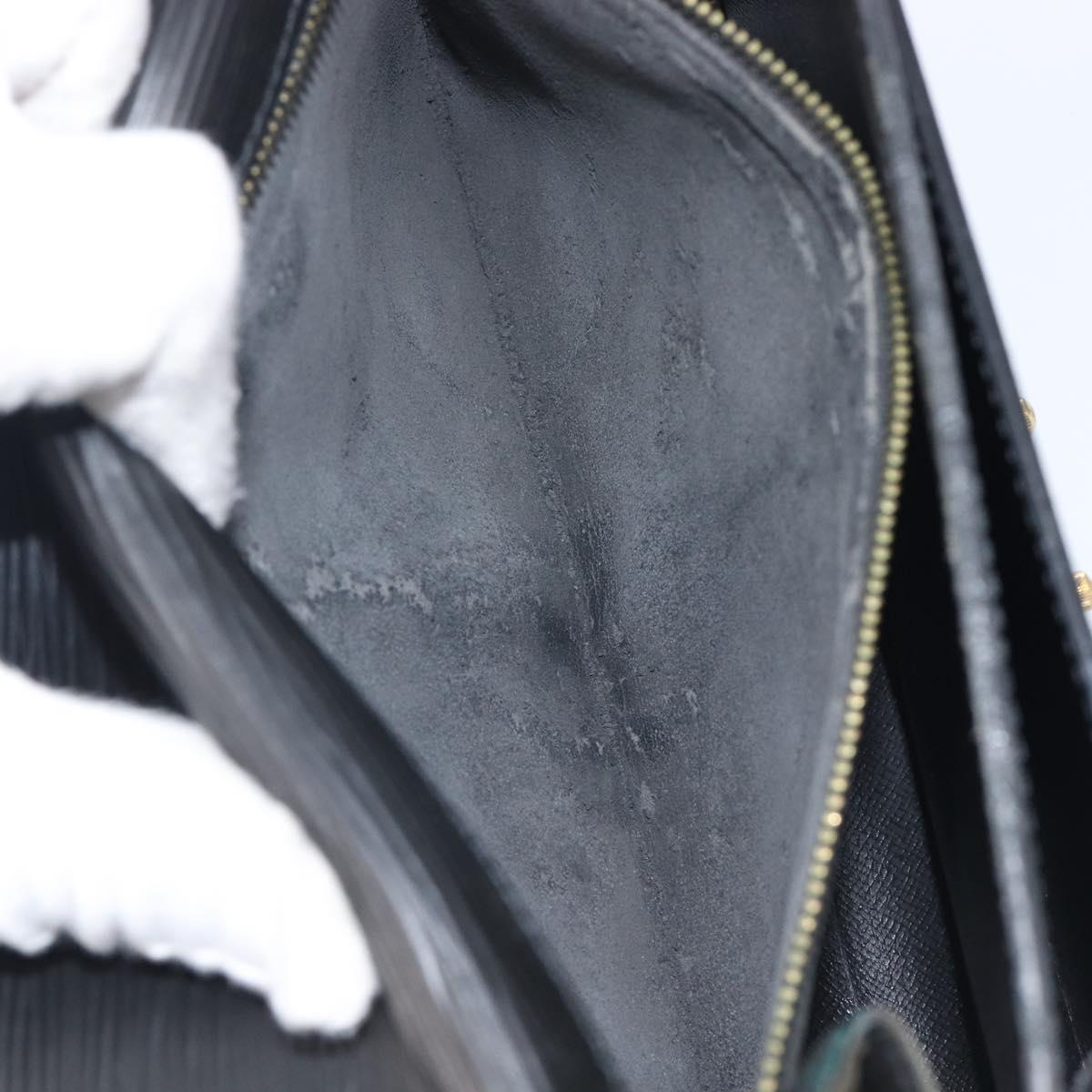 LOUIS VUITTON Epi Sellier Dragonne Clutch Bag Black M52612 LV Auth 211183A