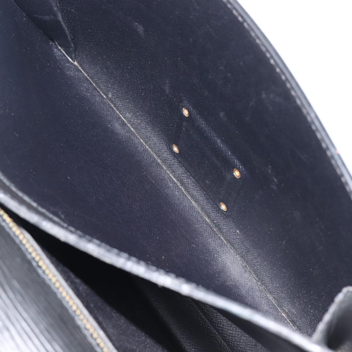 LOUIS VUITTON Epi Sellier Dragonne Clutch Bag Black M52612 LV Auth 211183A