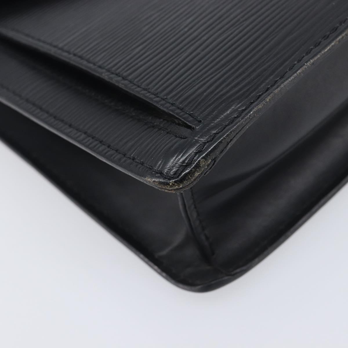 LOUIS VUITTON Epi Sellier Dragonne Clutch Bag Black M52612 LV Auth 211183A
