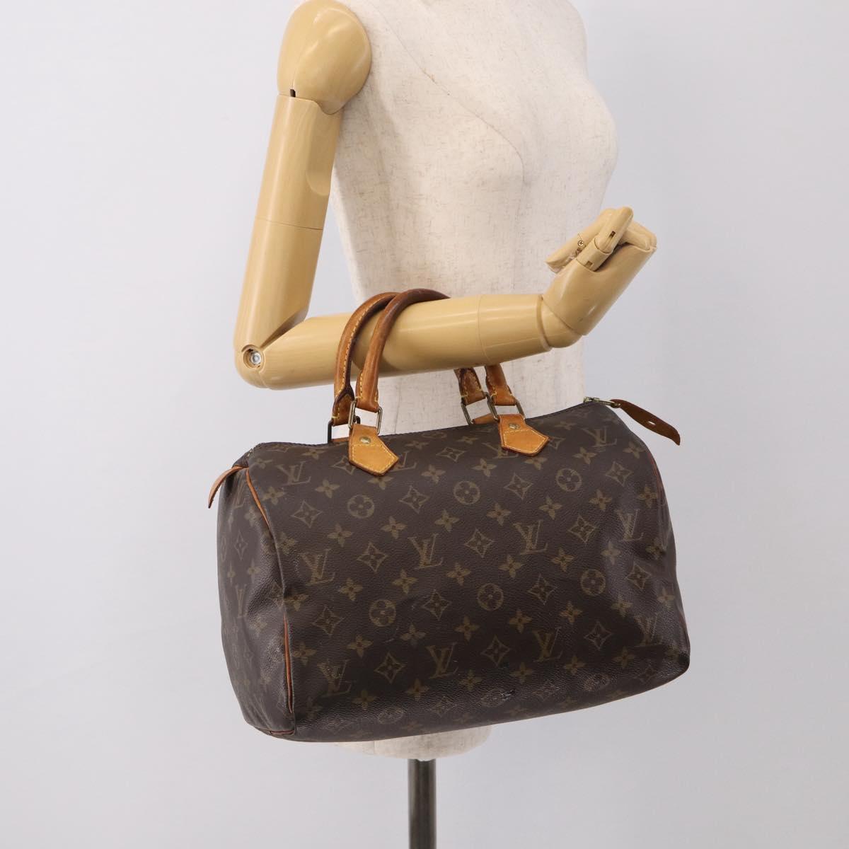 LOUIS VUITTON Monogram Speedy 30 Hand Bag M41526 LV Auth 211188