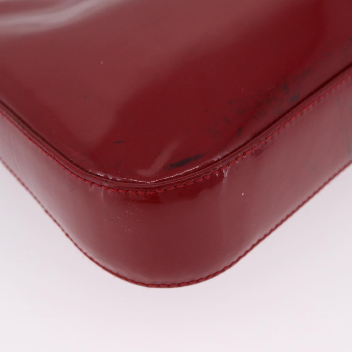 Miu Miu Shoulder Bag Patent leather Red Silver Auth 211206