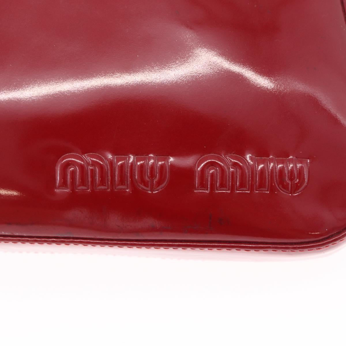 Miu Miu Shoulder Bag Patent leather Red Silver Auth 211206