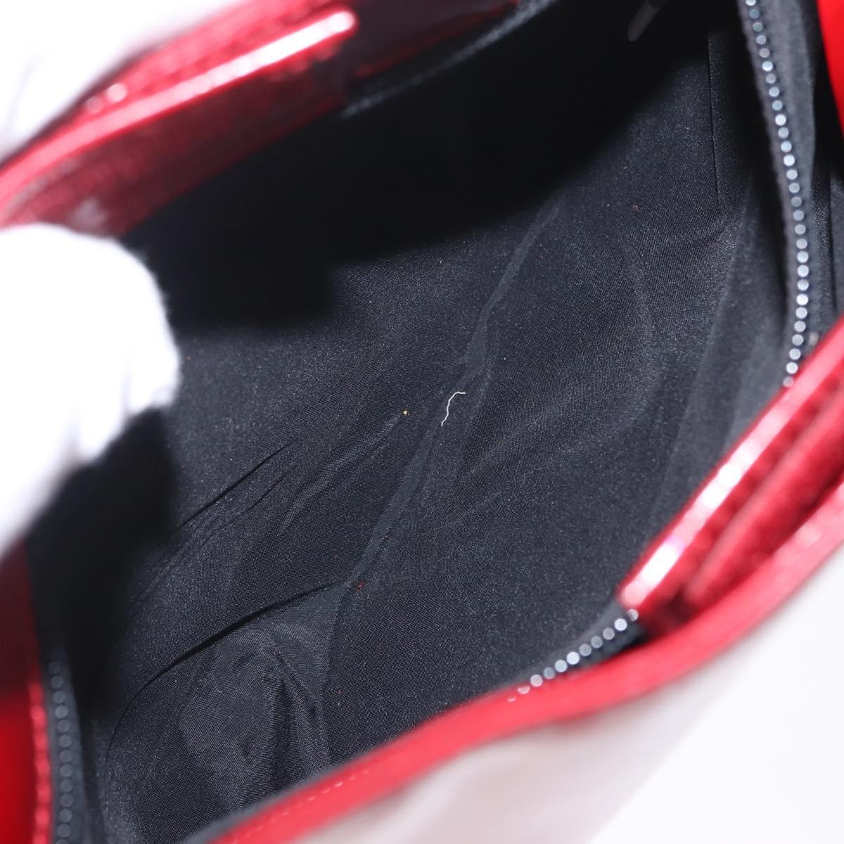 Miu Miu Shoulder Bag Patent leather Red Silver Auth 211206
