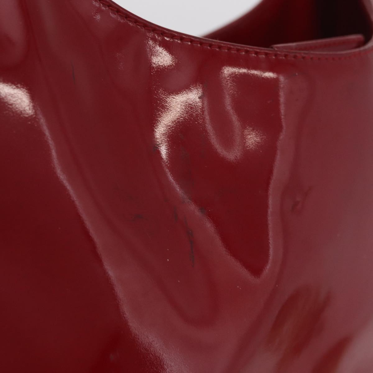 Miu Miu Shoulder Bag Patent leather Red Silver Auth 211206