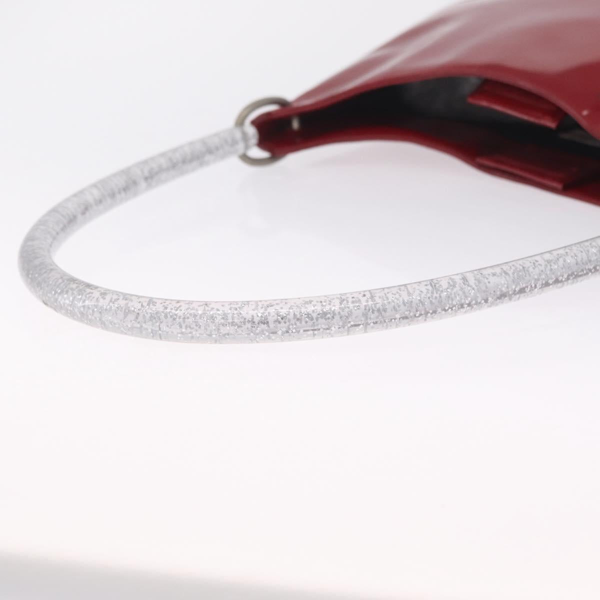 Miu Miu Shoulder Bag Patent leather Red Silver Auth 211206