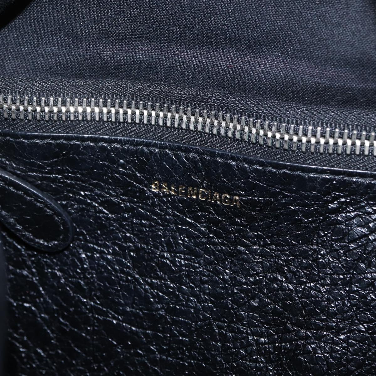Balenciaga Graffiti Bazaar Drawstring Bag Leather Black 581779 Auth 211220V