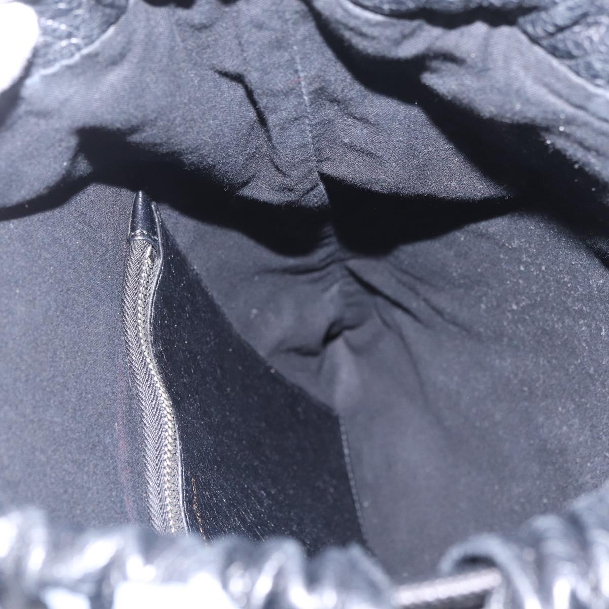 Balenciaga Graffiti Bazaar Drawstring Bag Leather Black 581779 Auth 211220V