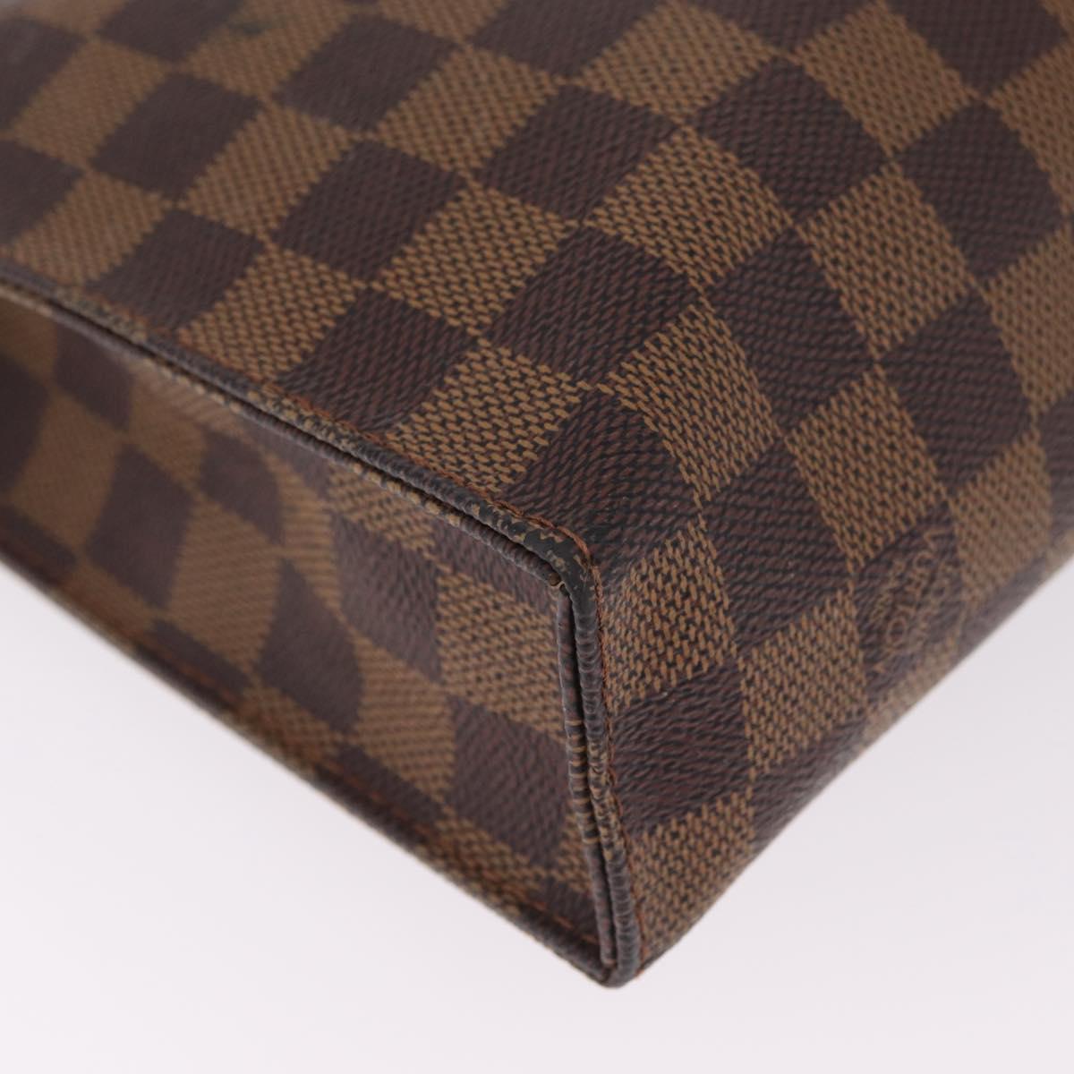LOUIS VUITTON Damier Ebene Poche Toilette 26 Pouch N47543 LV Auth 211223