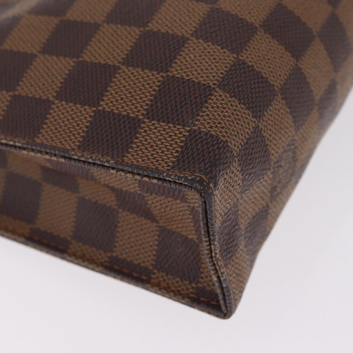 LOUIS VUITTON Damier Ebene Poche Toilette 26 Pouch N47543 LV Auth 211223