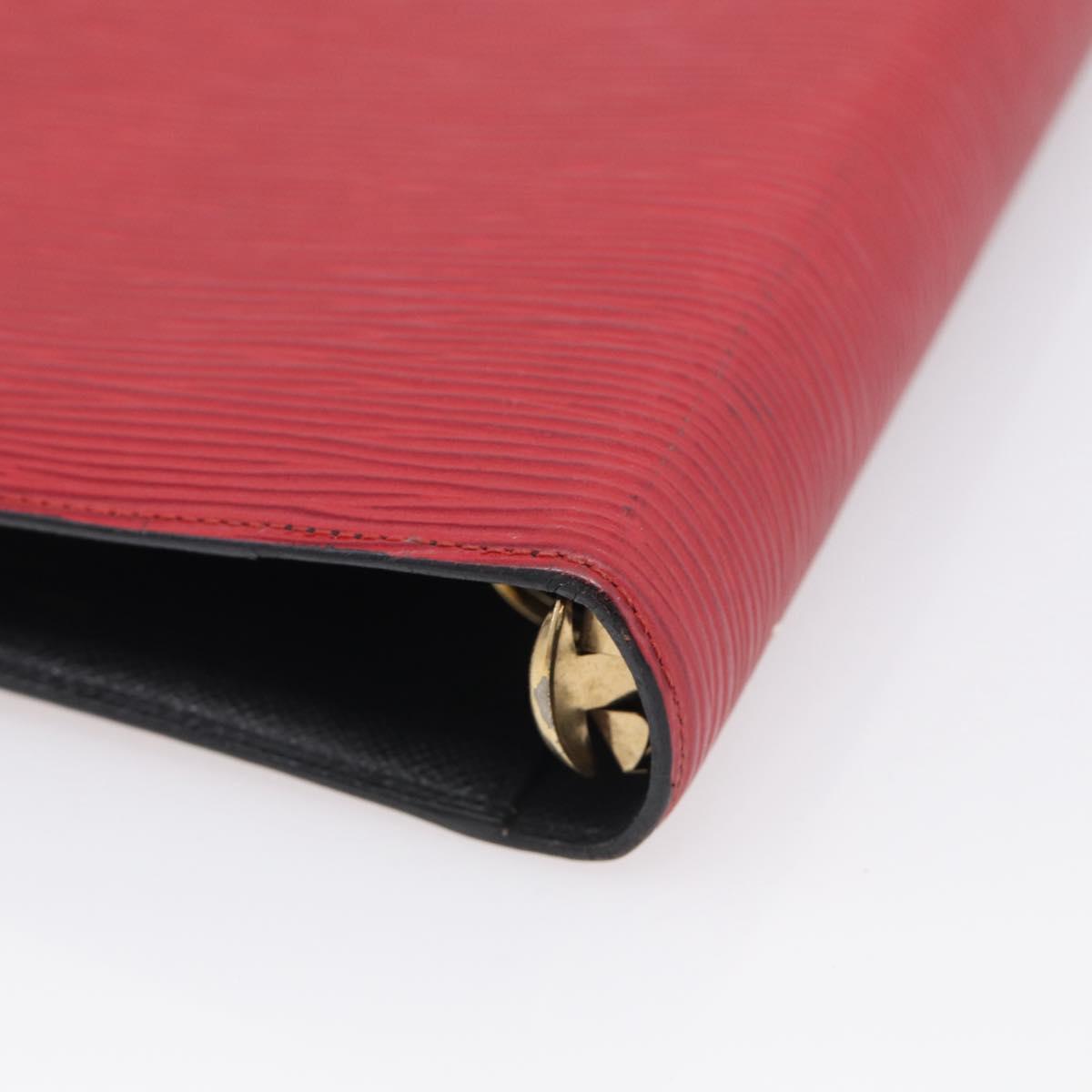 LOUIS VUITTON Epi Agenda MM Day Planner Cover Red R20047 LV Auth 211250