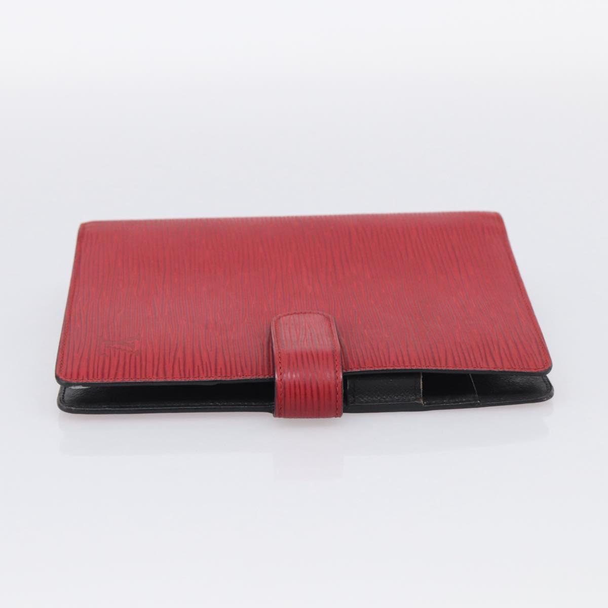 LOUIS VUITTON Epi Agenda MM Day Planner Cover Red R20047 LV Auth 211250