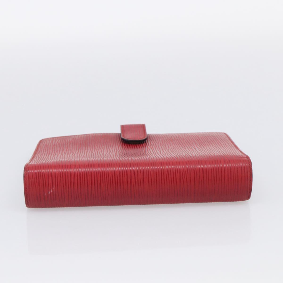 LOUIS VUITTON Epi Agenda MM Day Planner Cover Red R20047 LV Auth 211250