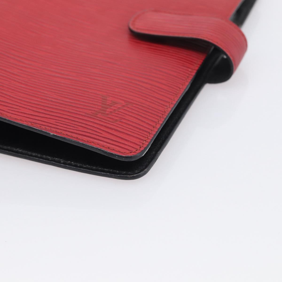 LOUIS VUITTON Epi Agenda MM Day Planner Cover Red R20047 LV Auth 211250