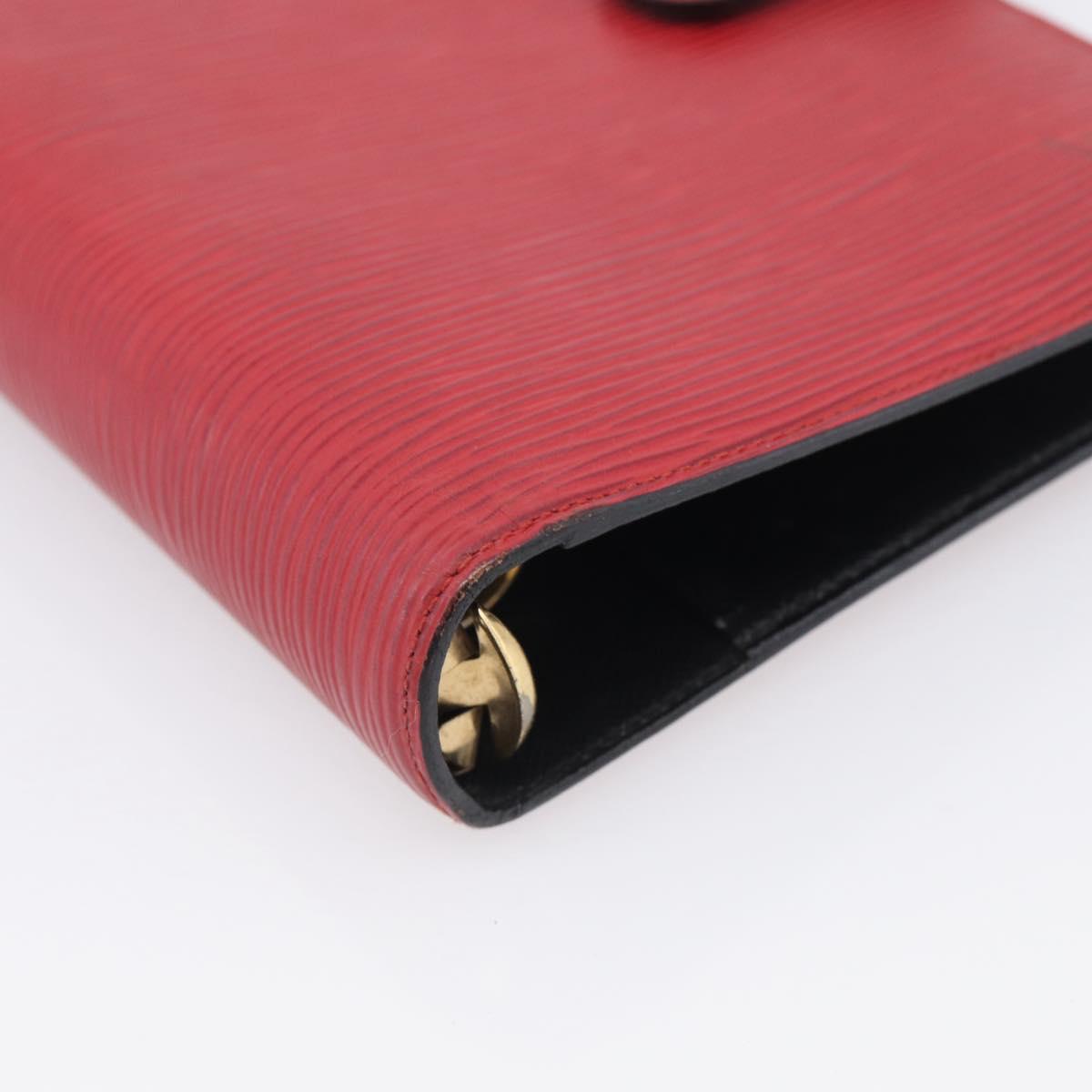 LOUIS VUITTON Epi Agenda MM Day Planner Cover Red R20047 LV Auth 211250