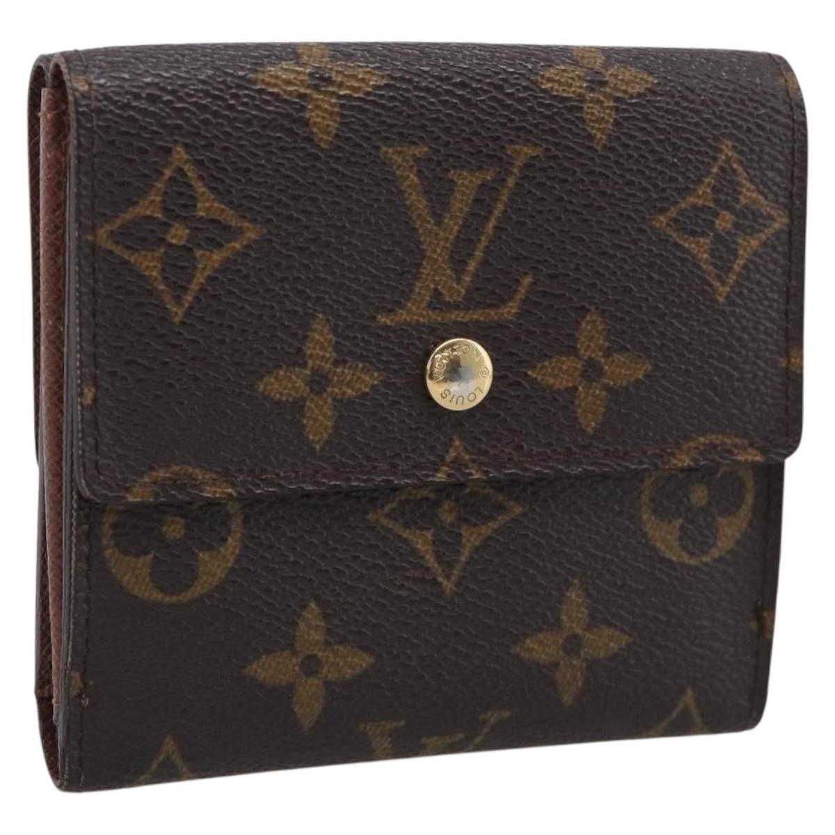 LOUIS VUITTON Monogram Porte Monnaie Bier Cartes Crdit Wallet M61652 Auth 211253