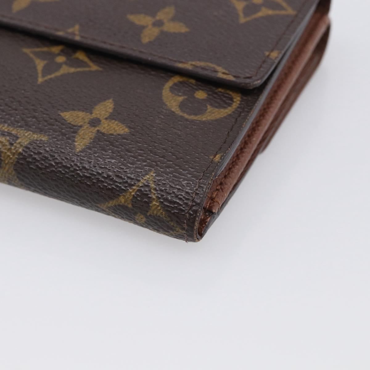 LOUIS VUITTON Monogram Porte Monnaie Bier Cartes Crdit Wallet M61652 Auth 211253