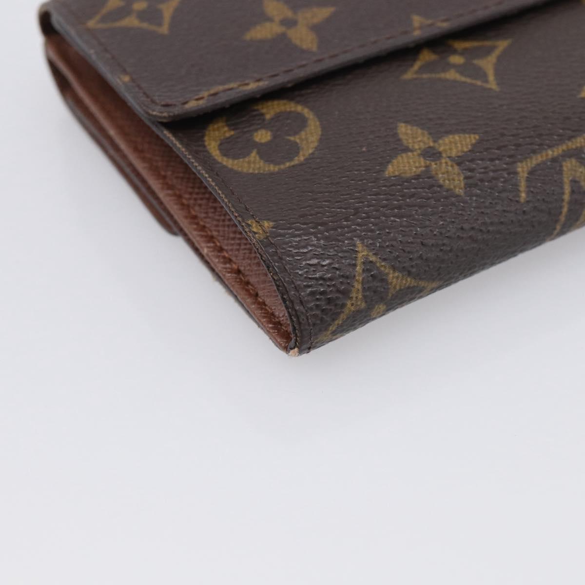 LOUIS VUITTON Monogram Porte Monnaie Bier Cartes Crdit Wallet M61652 Auth 211253