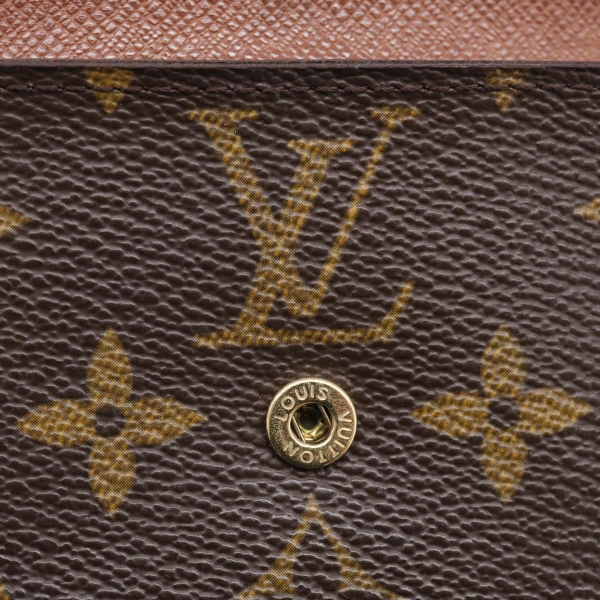 LOUIS VUITTON Monogram Porte Monnaie Bier Cartes Crdit Wallet M61652 Auth 211253