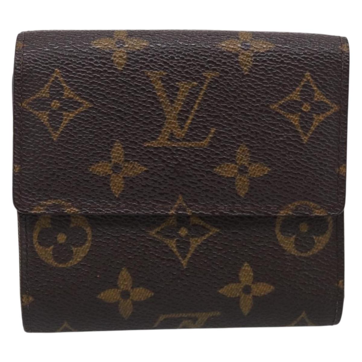 LOUIS VUITTON Monogram Porte Monnaie Bier Cartes Crdit Wallet M61652 Auth 211253