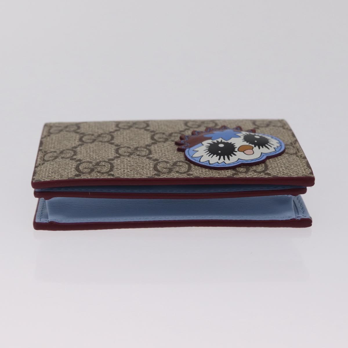 GUCCI GG Supreme Wallet PVC Beige Gold 855384 Auth 211255M